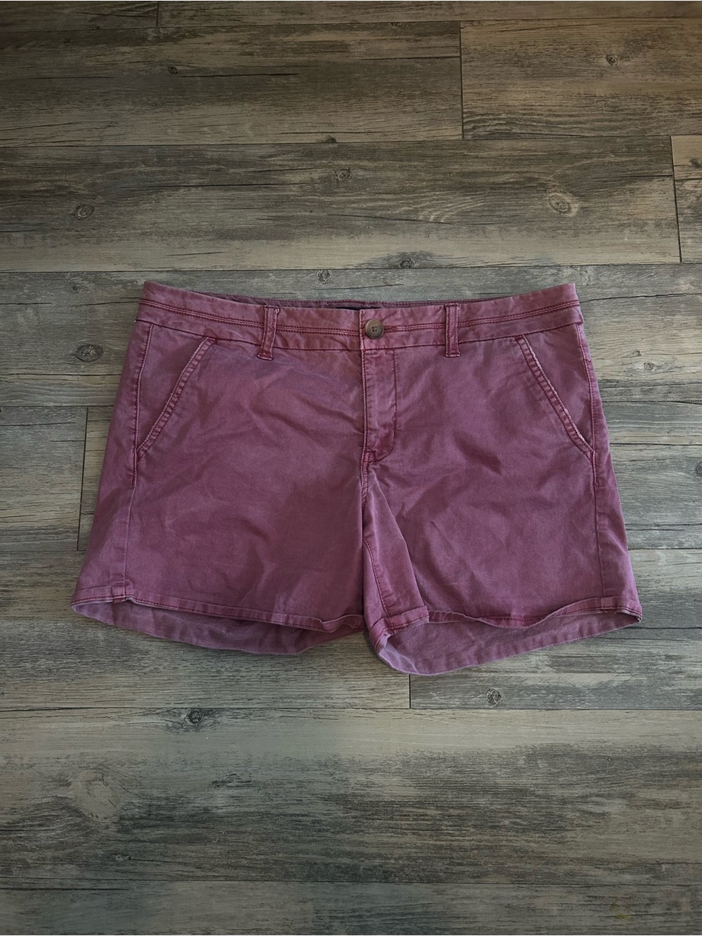 American Eagle Outfitters Washed Mauve High-Rise Shorts